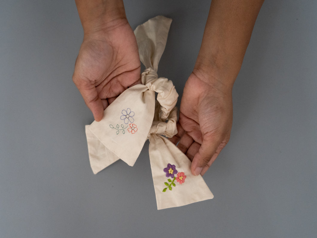 DIY Embroidery Hair Tie